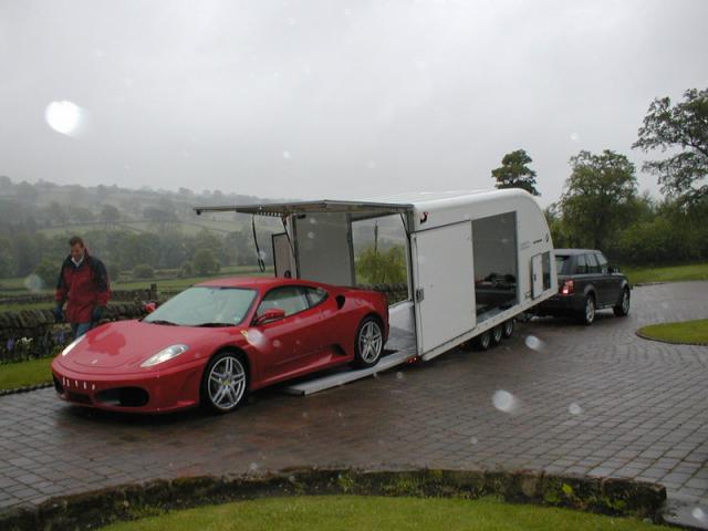 Ferrari F430 being delivered